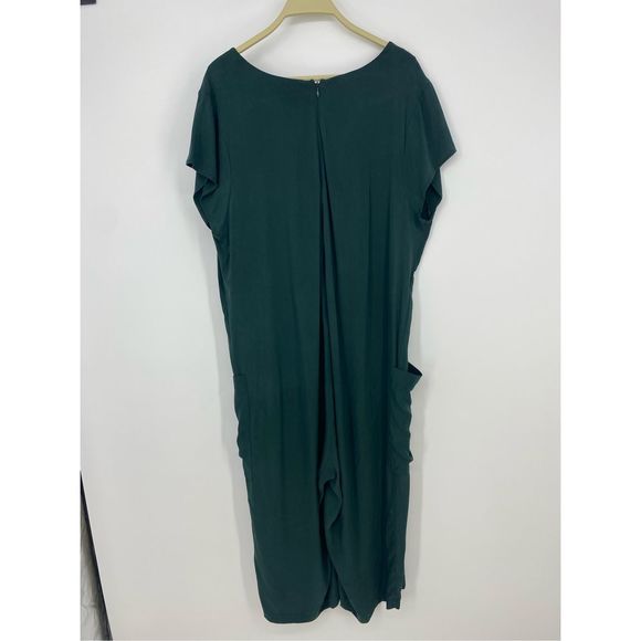 Universal Standard Kia Cupro Jumpsuit Lagenlook Slouch Green Size 14-16 - Picture 10 of 12